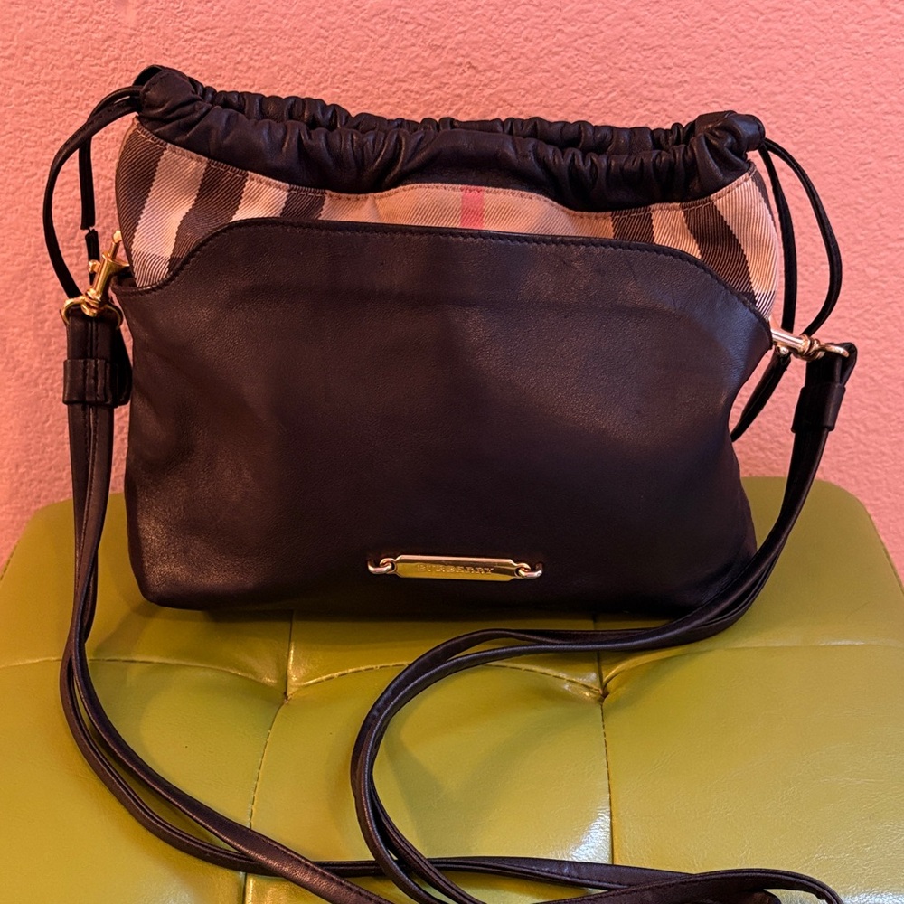 Burberry Black and Beige Crossbody Bag